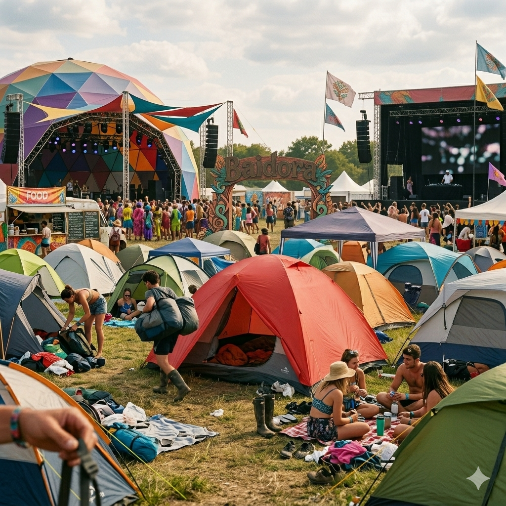 Consejos para acampar en un festival de música por primera vez