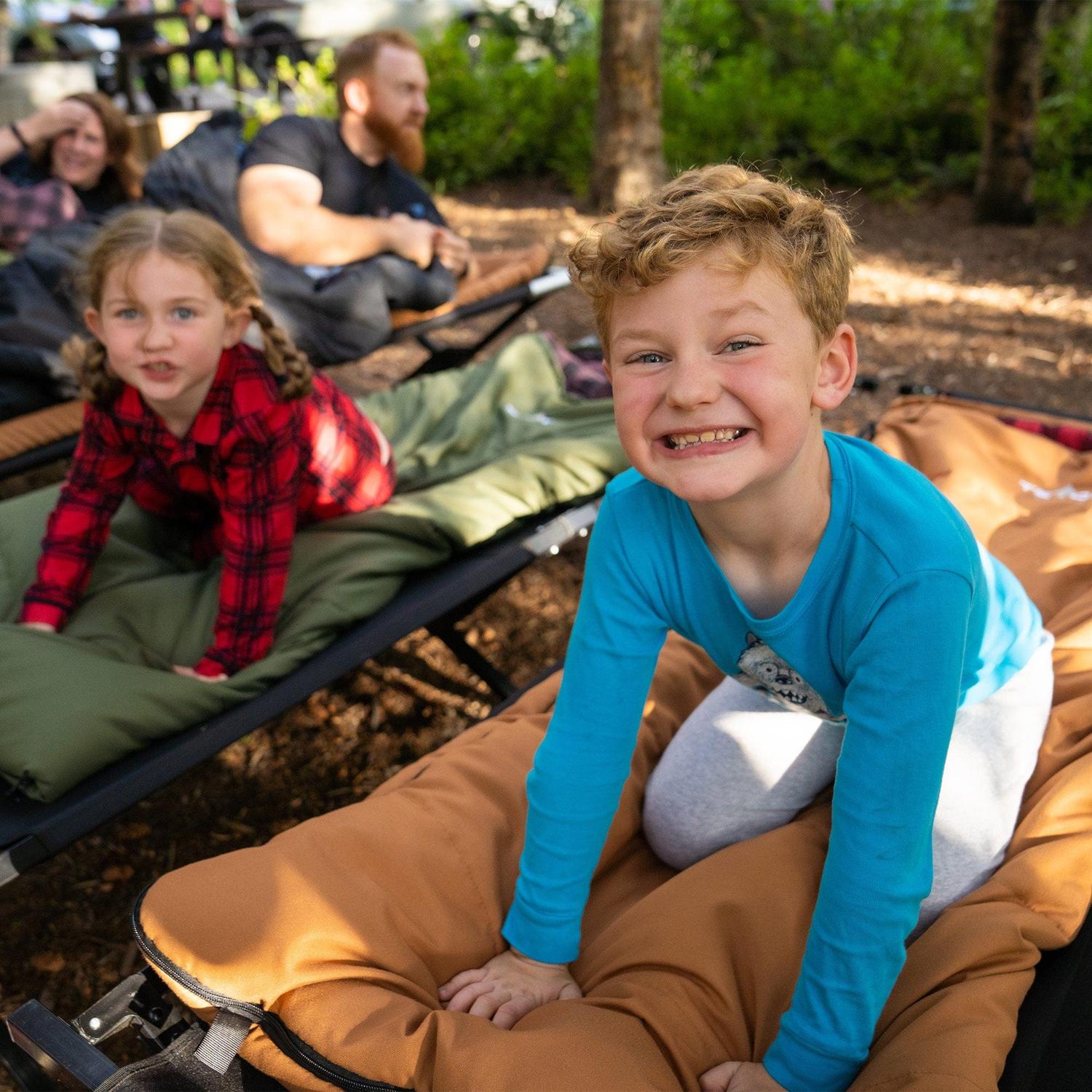 Acampando en familia