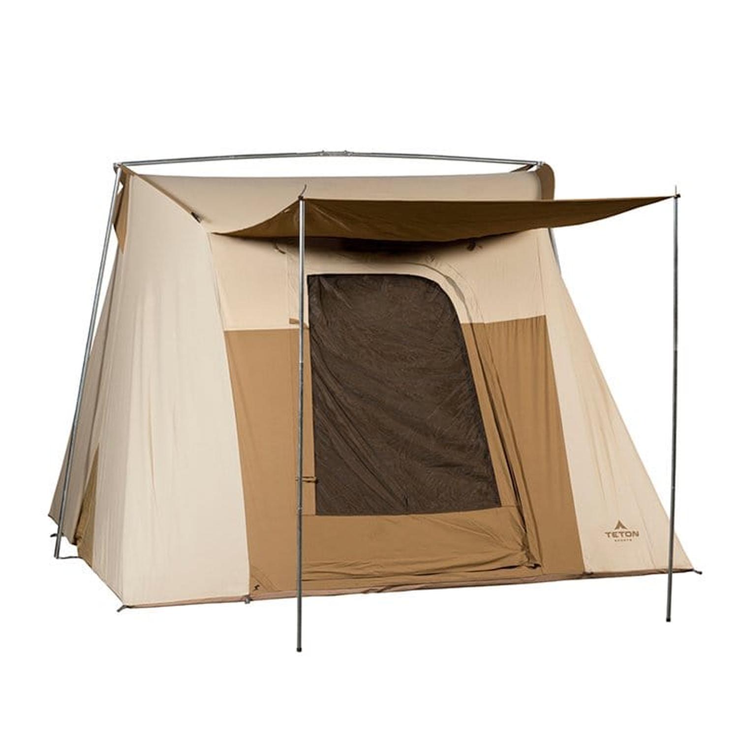 Casa de Campaña de Lona de Algodón Mesa 10' (3mx3m) Para 6 Personas (4 Estaciones) TETON - Estaca Outdoors