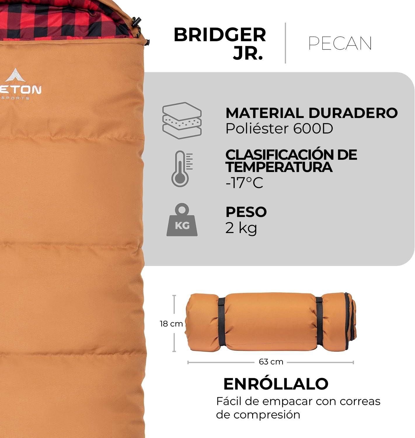 Sleeping Lil Bridger 0°F (-18°C) Junior Canvas para Niños TETON - Estaca Outdoors