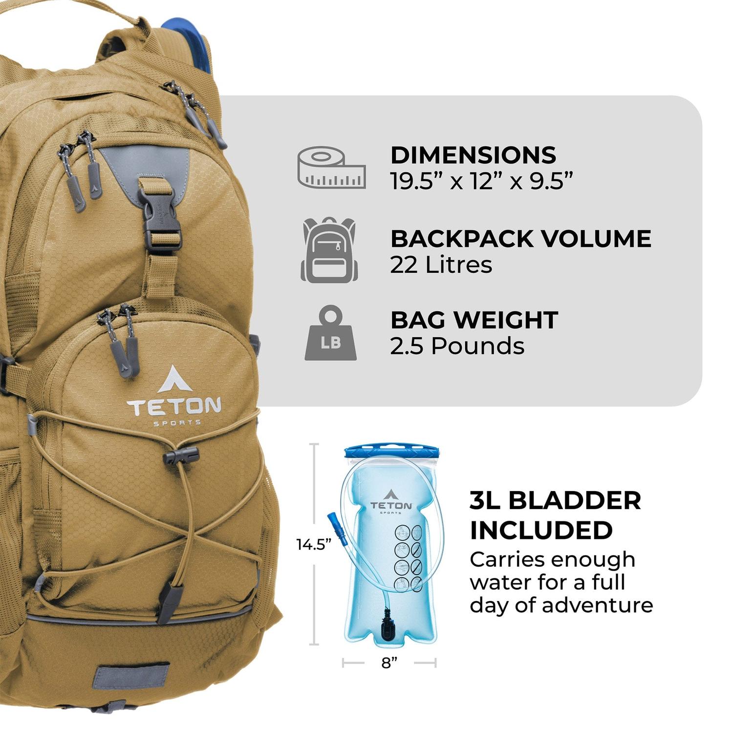 Mochila de Hidratación Oasis 22L con Bolsa de Agua de 3L TETON - Estaca Outdoors