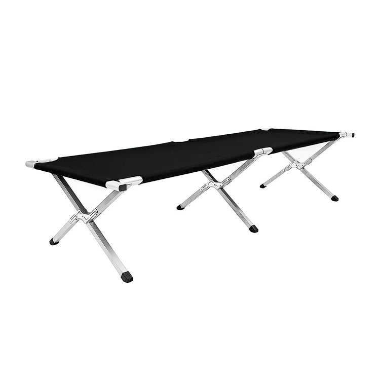 Catre Plegable Para Acampar Cama Portátil Exterior Campismo Color Negro