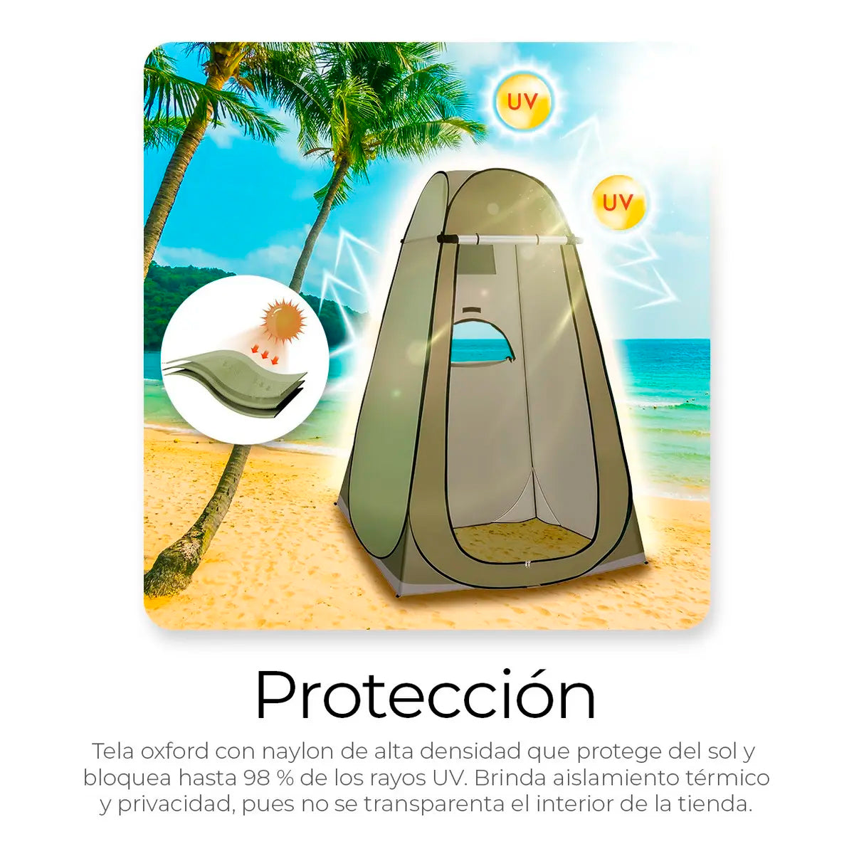 Casa De Campaña Privacidad Baño Plegable Portátil Ducha Cambiador Raganet