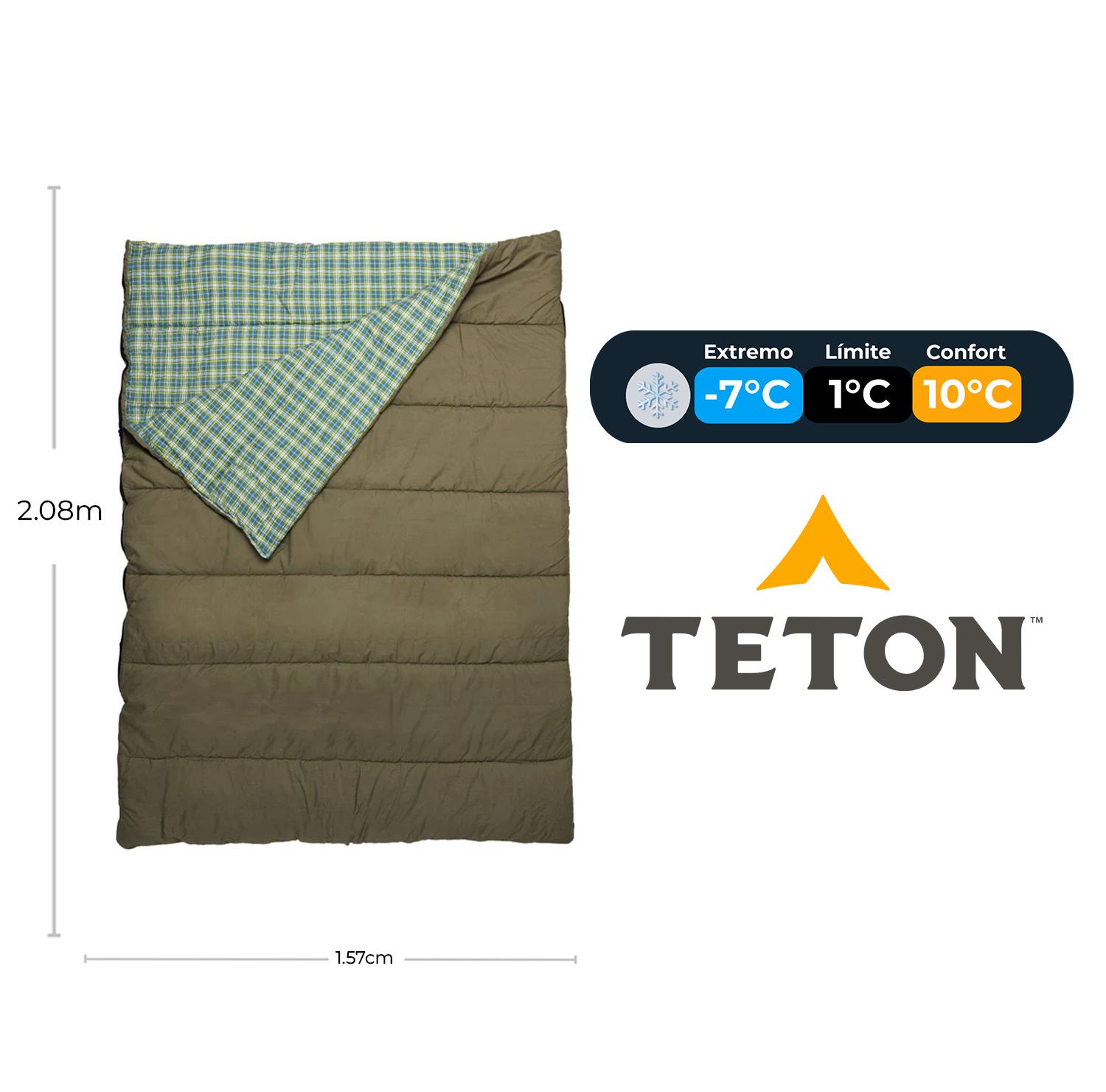 Sleeping Para 2 Personas "Evergreen Mammoth" 20°F (-7°C) TETON - Estaca Outdoors