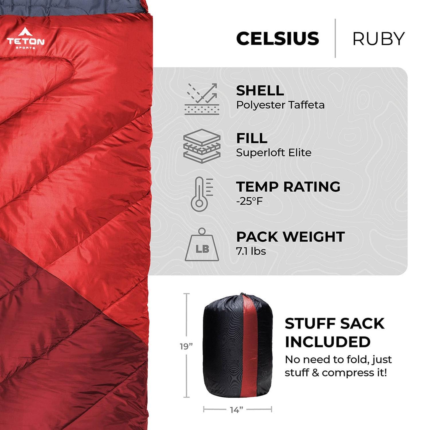 Sleeping Celsius -25°F (-31°C) TETON - Estaca Outdoors