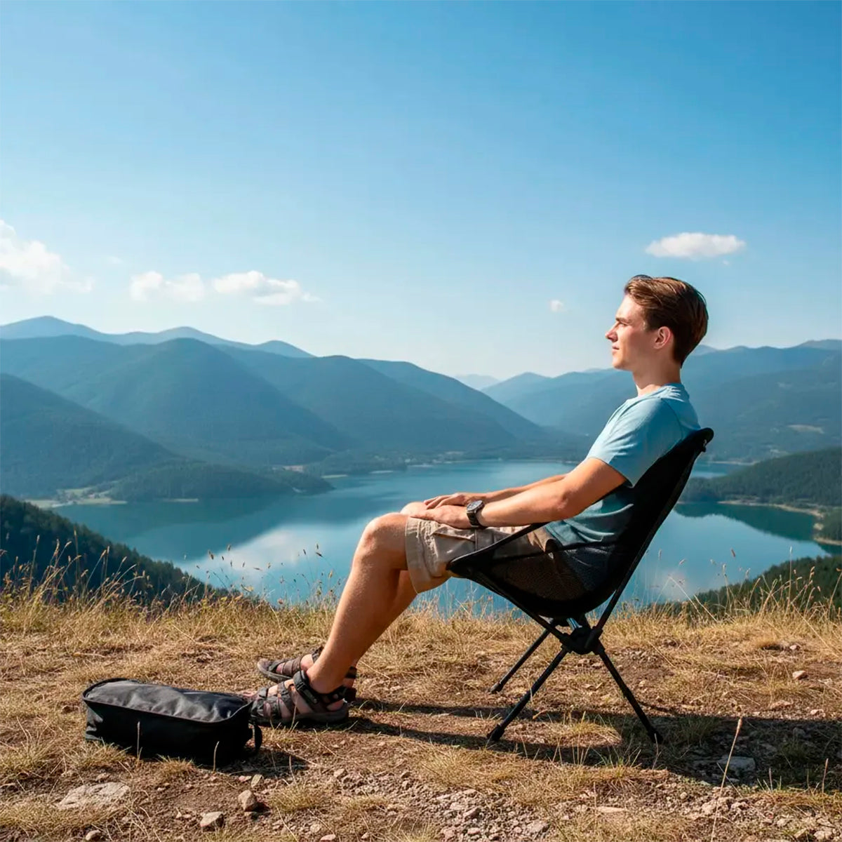 Silla Plegable De Camping Portátil De Carga De 150kg
