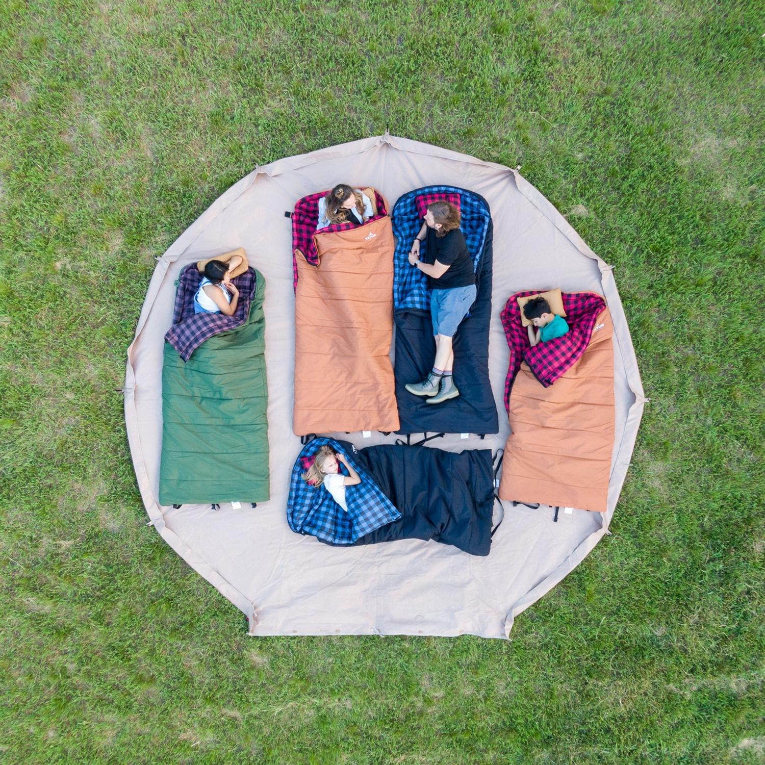 Tipi Carpa de Lona de Algodón Para 8 Personas SIERRA Canvas 16" (4.8m Diámetro) 4 Estaciones TETON - Estaca Outdoors
