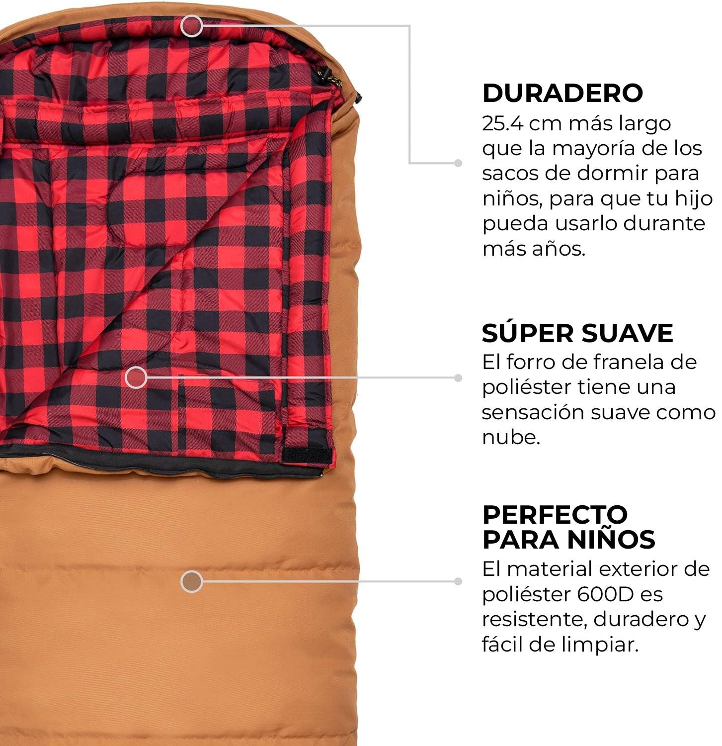 Sleeping Lil Bridger 0°F (-18°C) Junior Canvas para Niños TETON - Estaca Outdoors