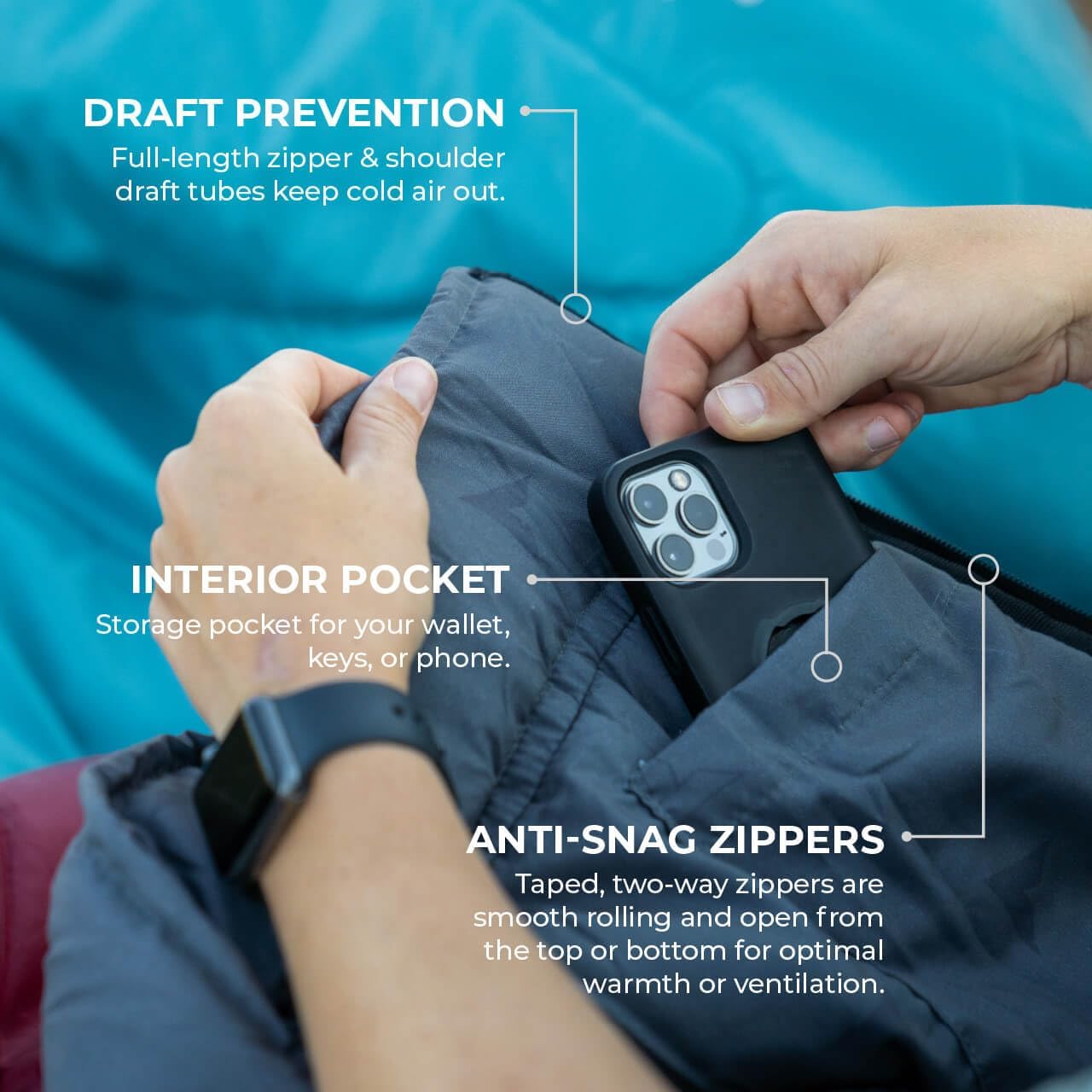 Sleeping Para 2 Personas "Celsius Mammoth" de 20°F (-7°C) TETON