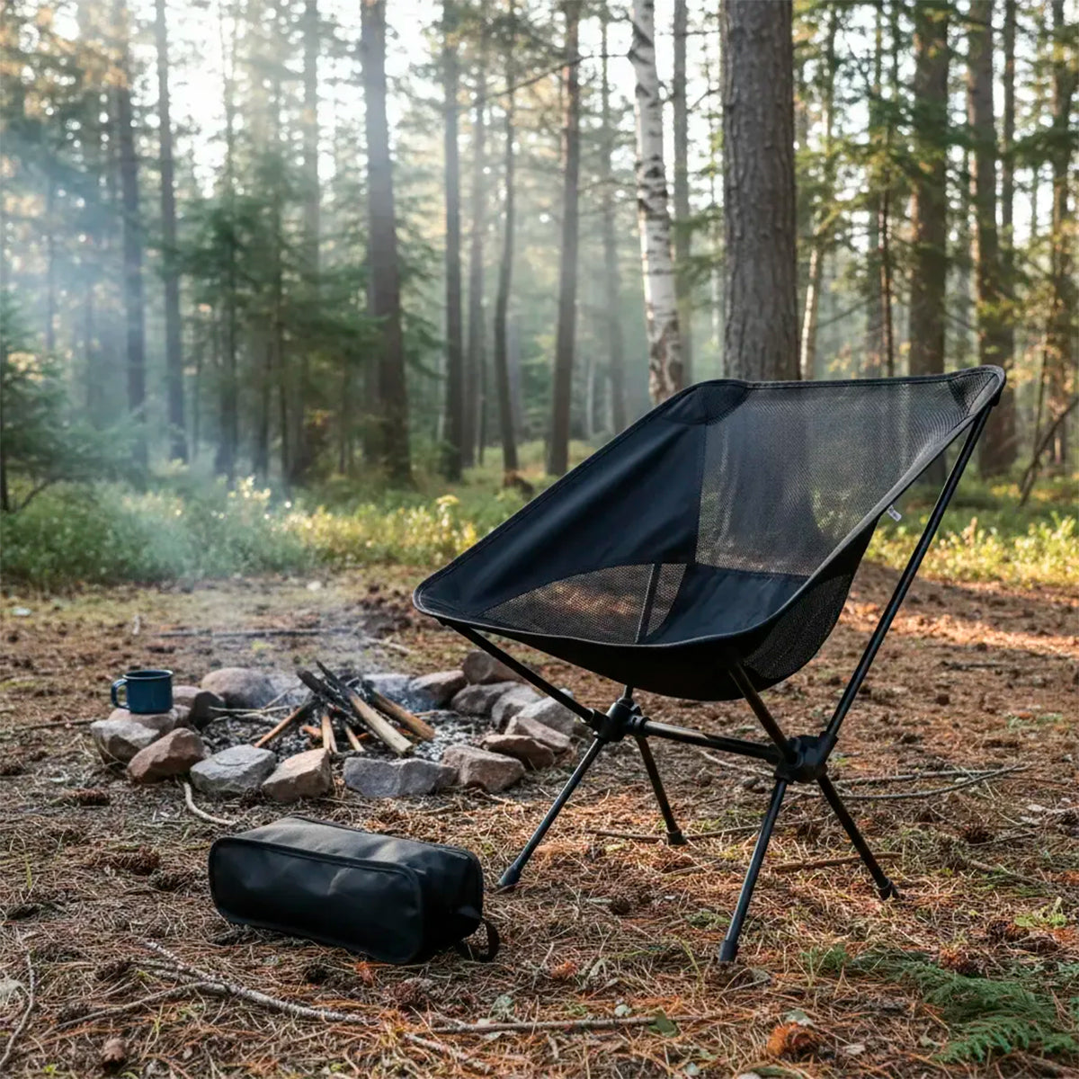 Silla Plegable De Camping Portátil De Carga De 150kg