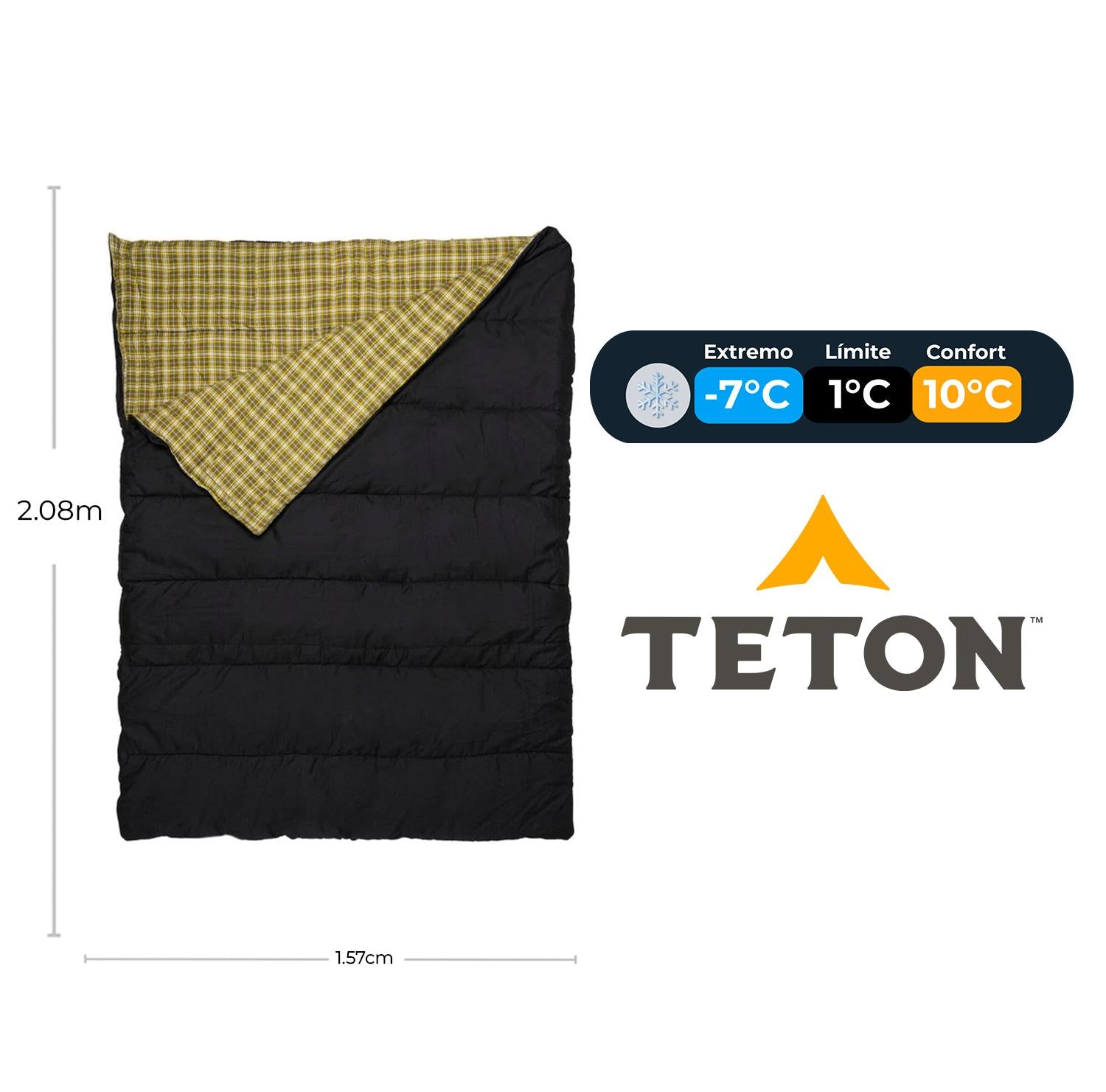 Sleeping Para 2 Personas "Evergreen Mammoth" 20°F (-7°C) TETON - Estaca Outdoors