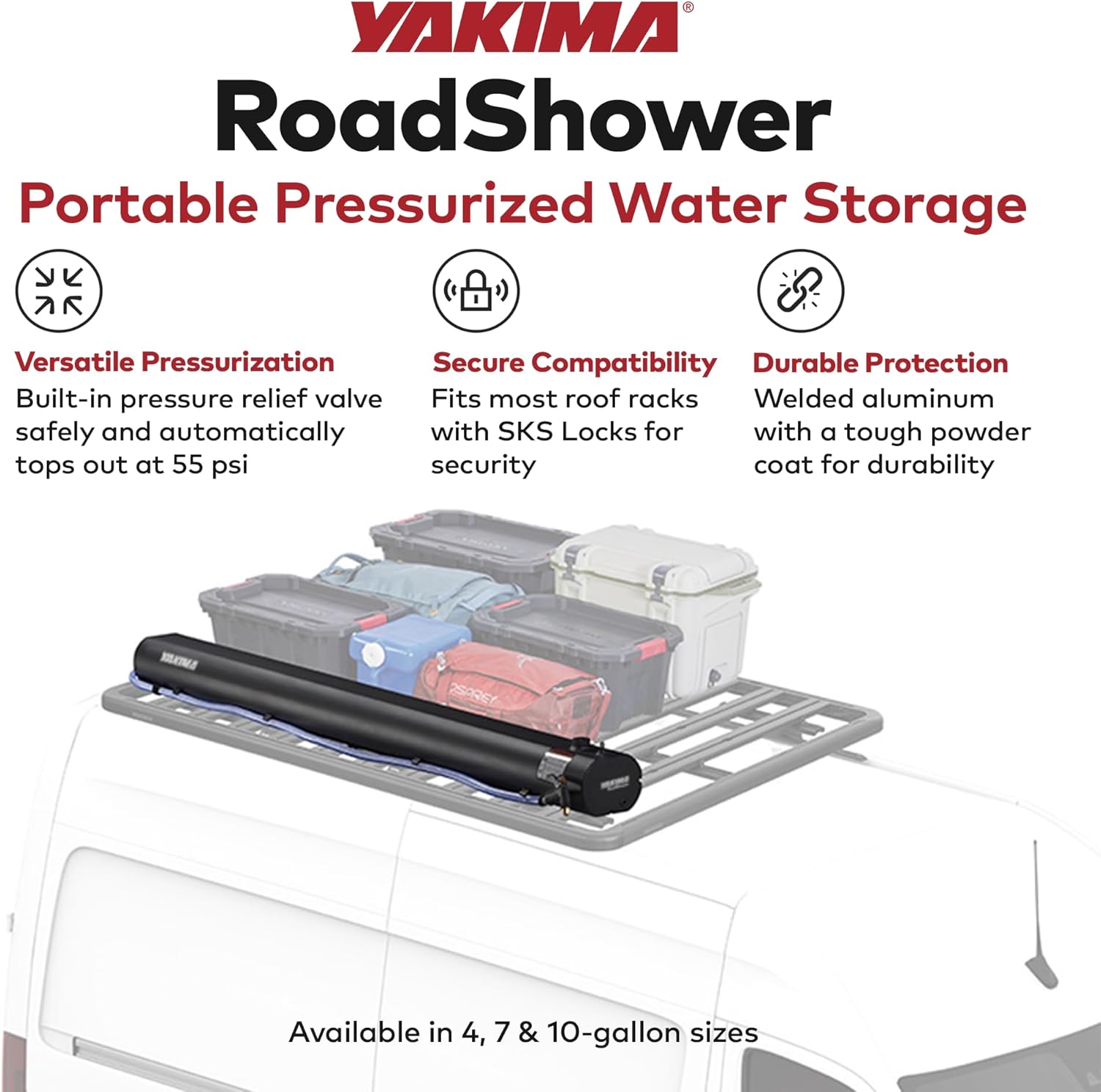 Almacenamiento Portátil de Agua RoadShower Yakima - Estaca Outdoors