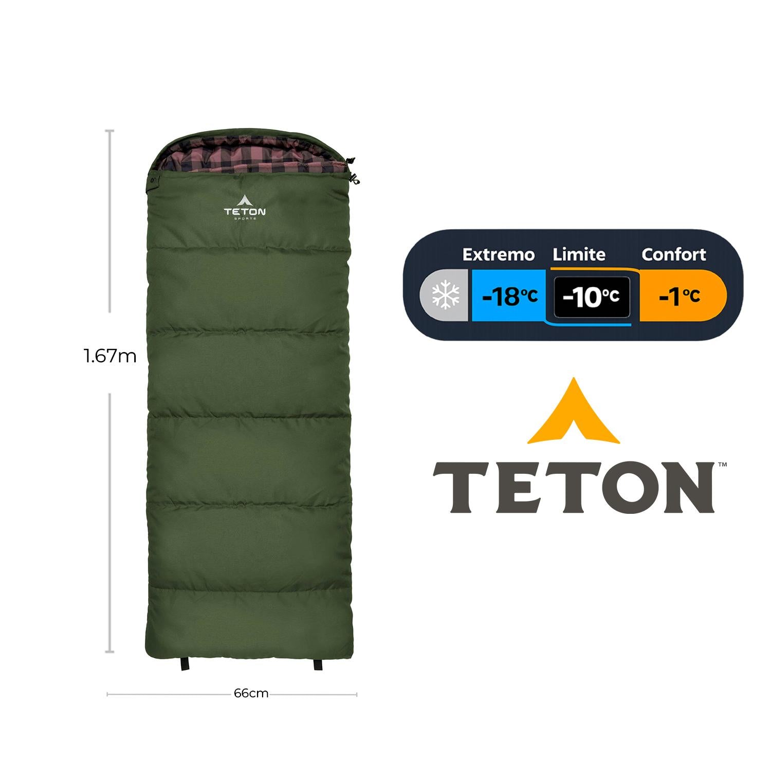 Sleeping Lil Bridger 0°F (-18°C) Junior Canvas para Niños TETON - Estaca Outdoors
