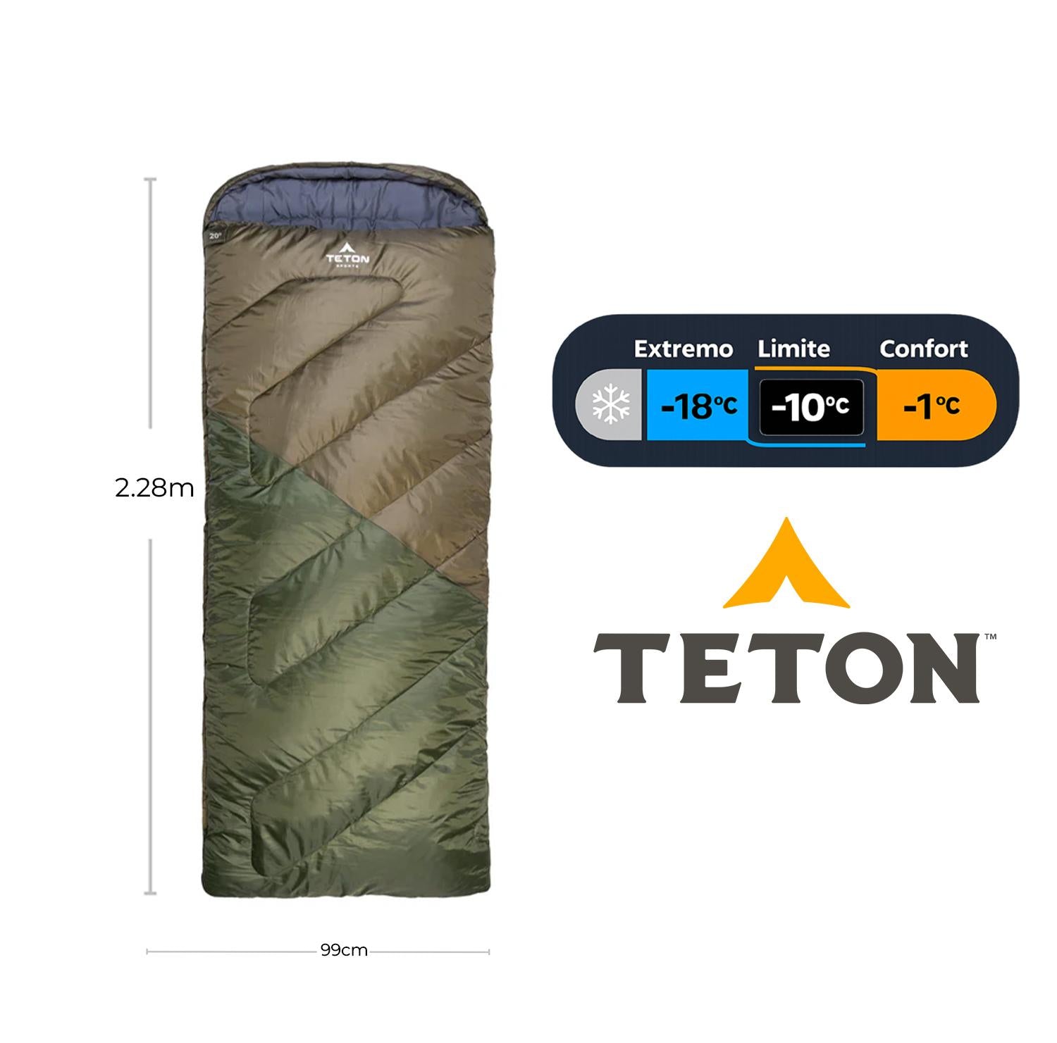 Sleeping Celsius Grand XXL 0°F (-18°C) TETON - Estaca Outdoors