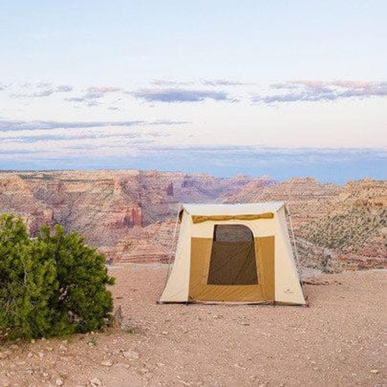 Casa de Campaña de Lona de Algodón Mesa 10' (3mx3m) Para 6 Personas (4 Estaciones) TETON - Estaca Outdoors