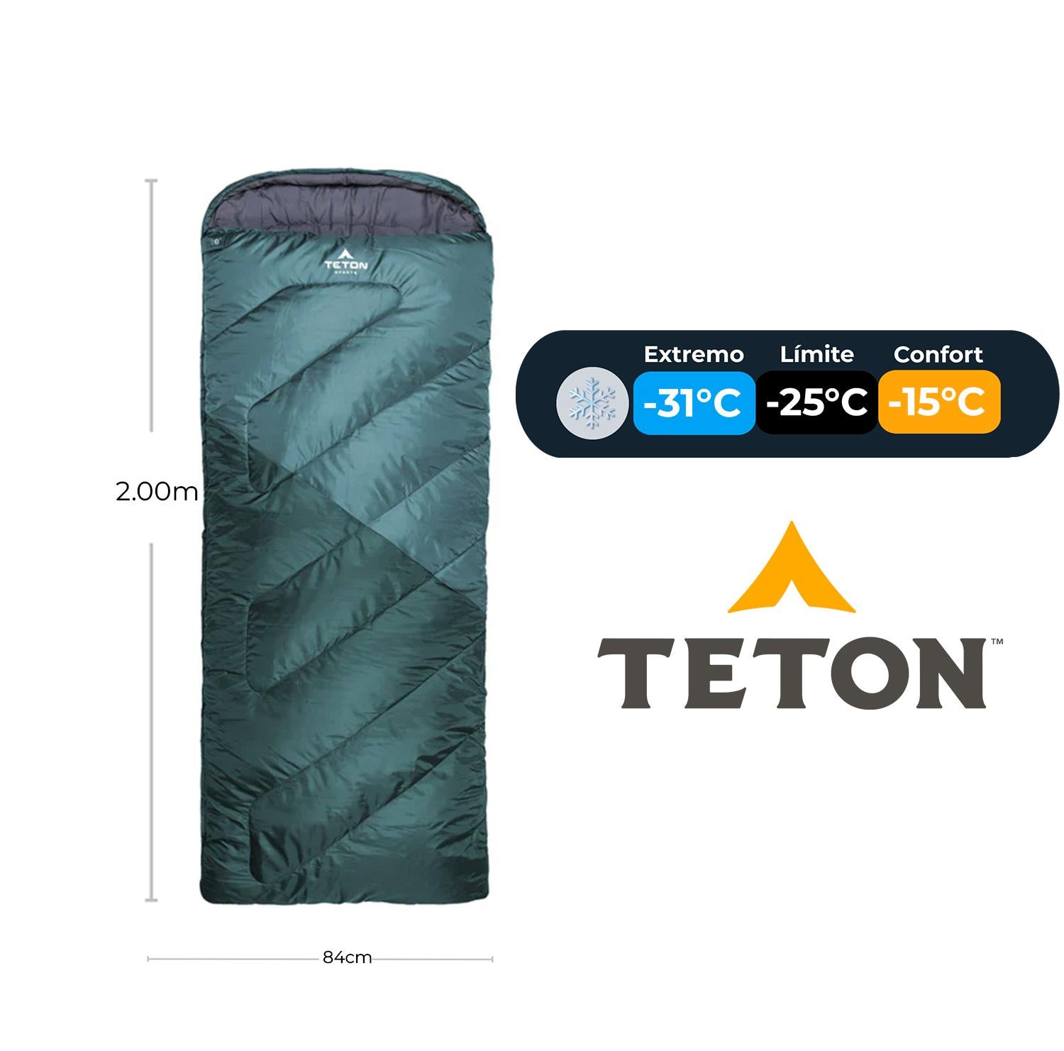Sleeping Celsius -25°F (-31°C) TETON - Estaca Outdoors