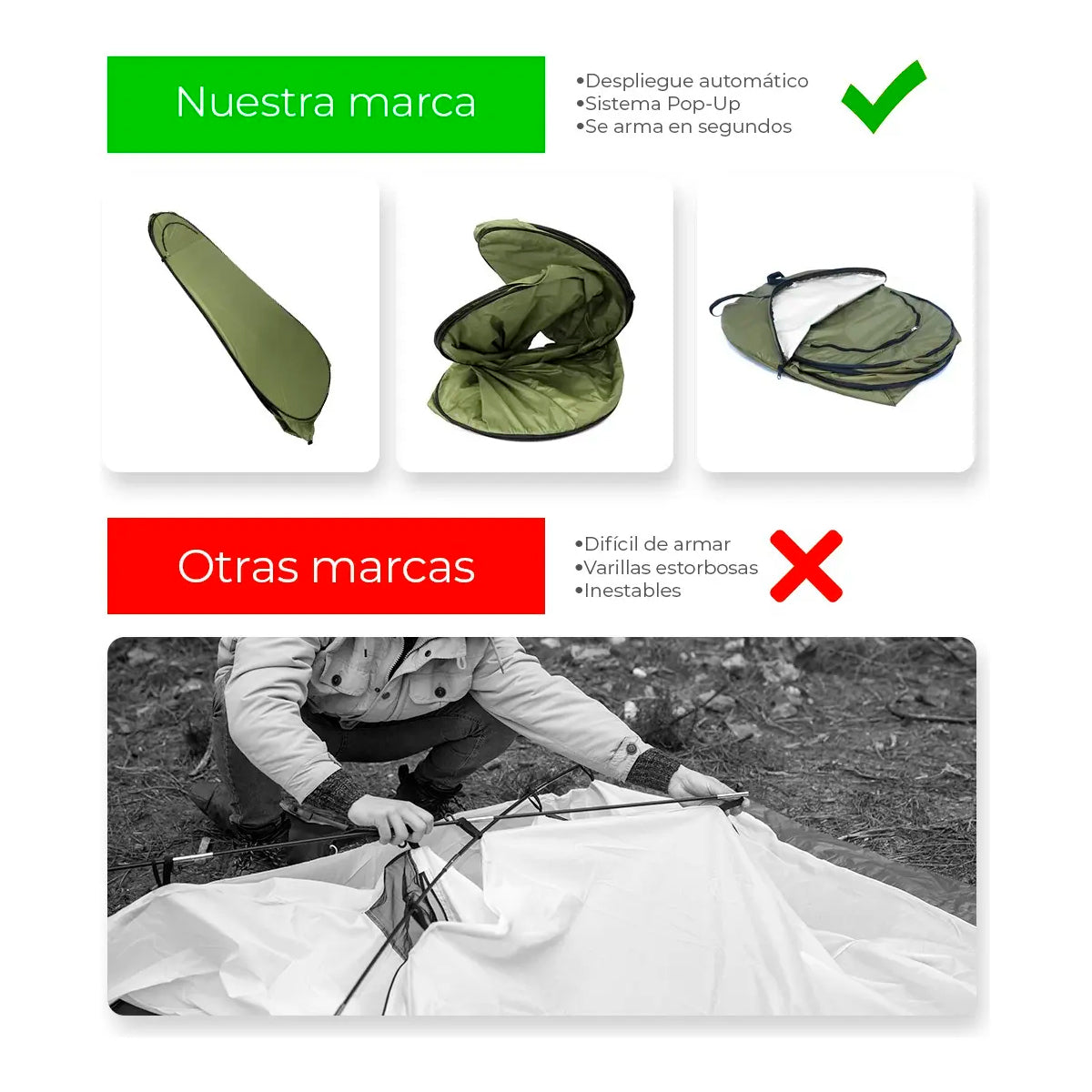 Casa De Campaña Privacidad Baño Plegable Portátil Ducha Cambiador Raganet
