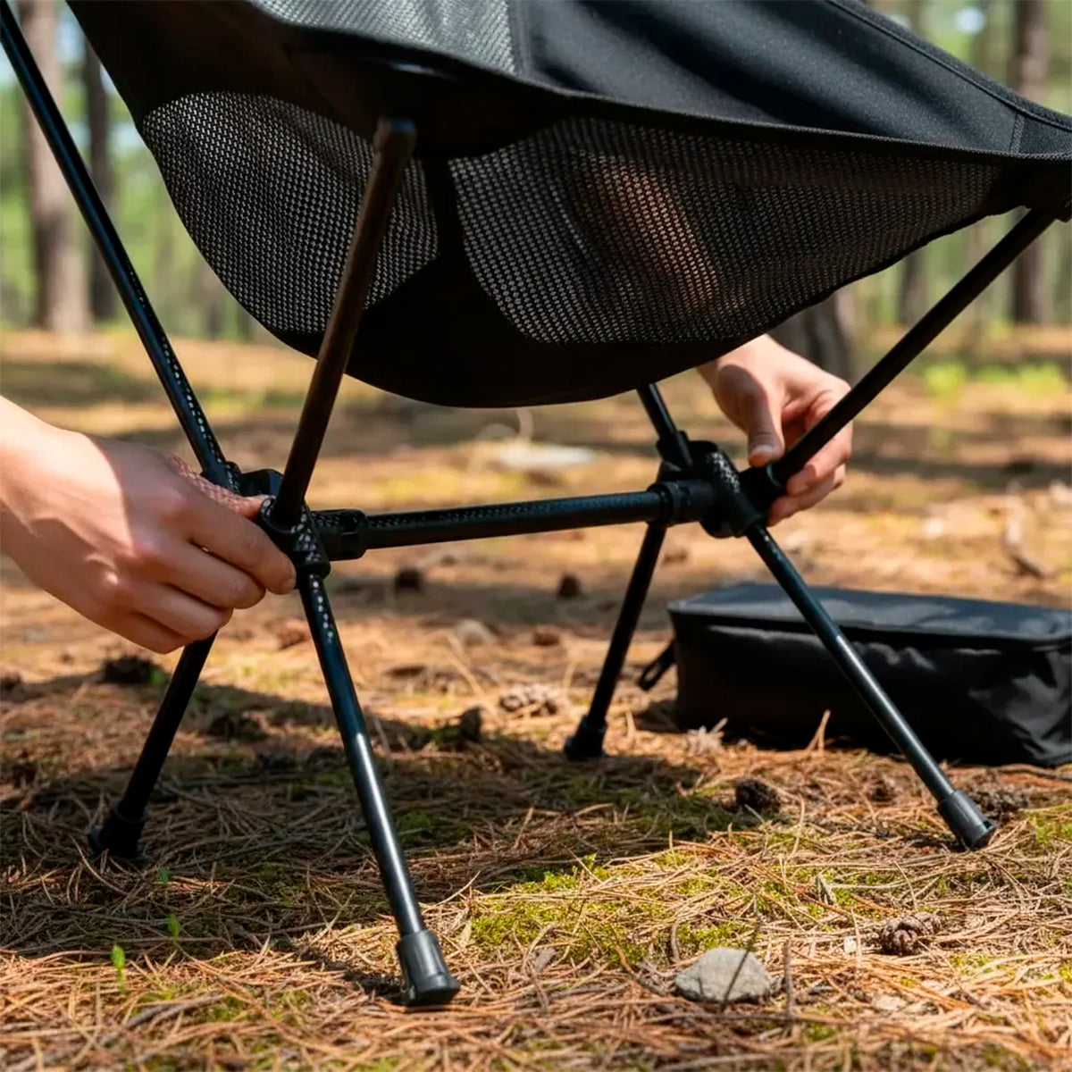 Silla Plegable De Camping Portátil De Carga De 150kg
