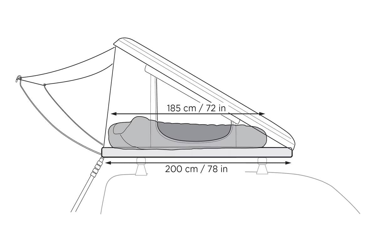 Casa de Campaña de Techo Basin Wedge con Cubierta Rigida THULE - Estaca Outdoors