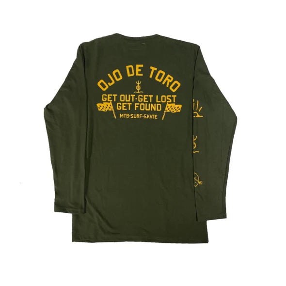 Playera Cobra Tee | Verde Olivo Manga Larga Ojo de Toro