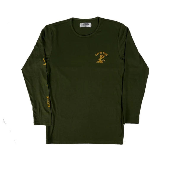 Playera Cobra Tee | Verde Olivo Manga Larga Ojo de Toro - Estaca Outdoors