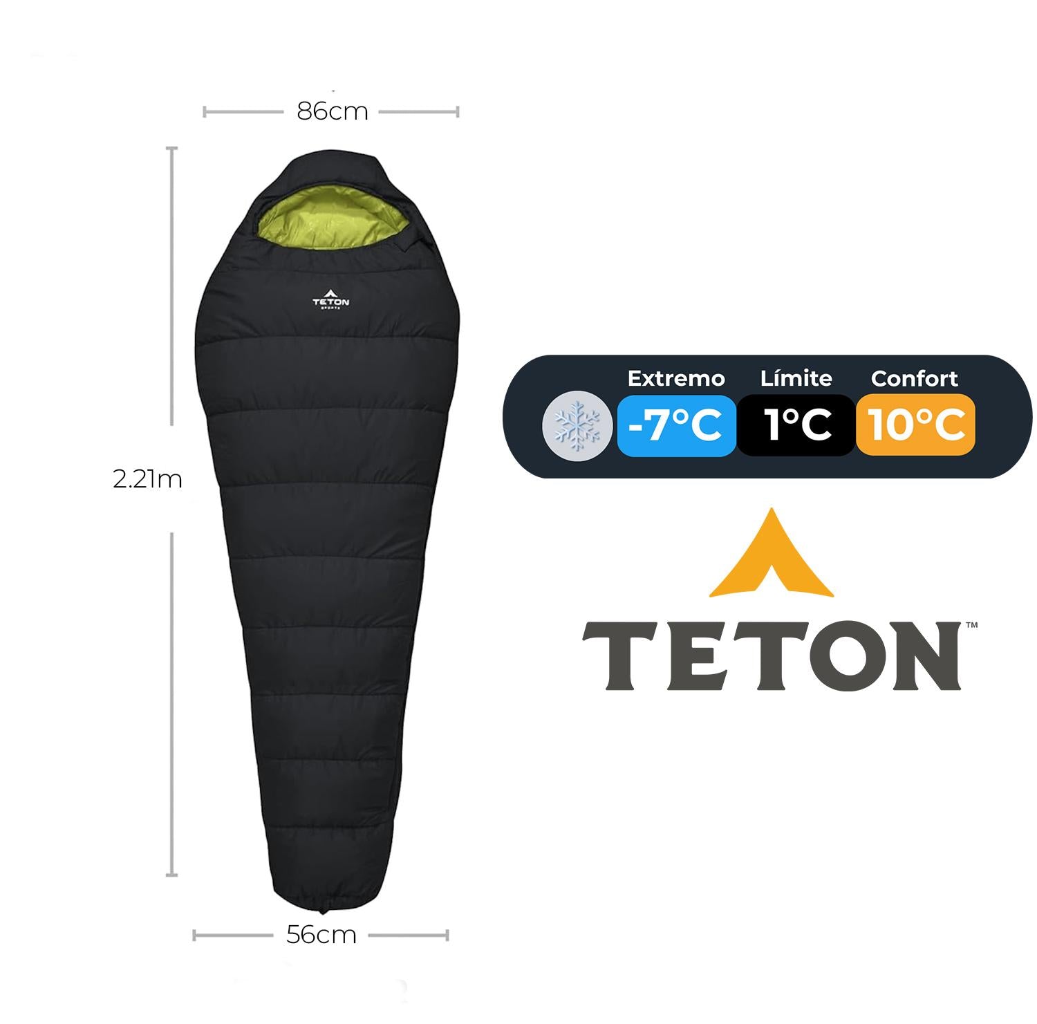 Sleeping Tipo Momia LEEF 20°F (-7°C) TETON - Estaca Outdoors
