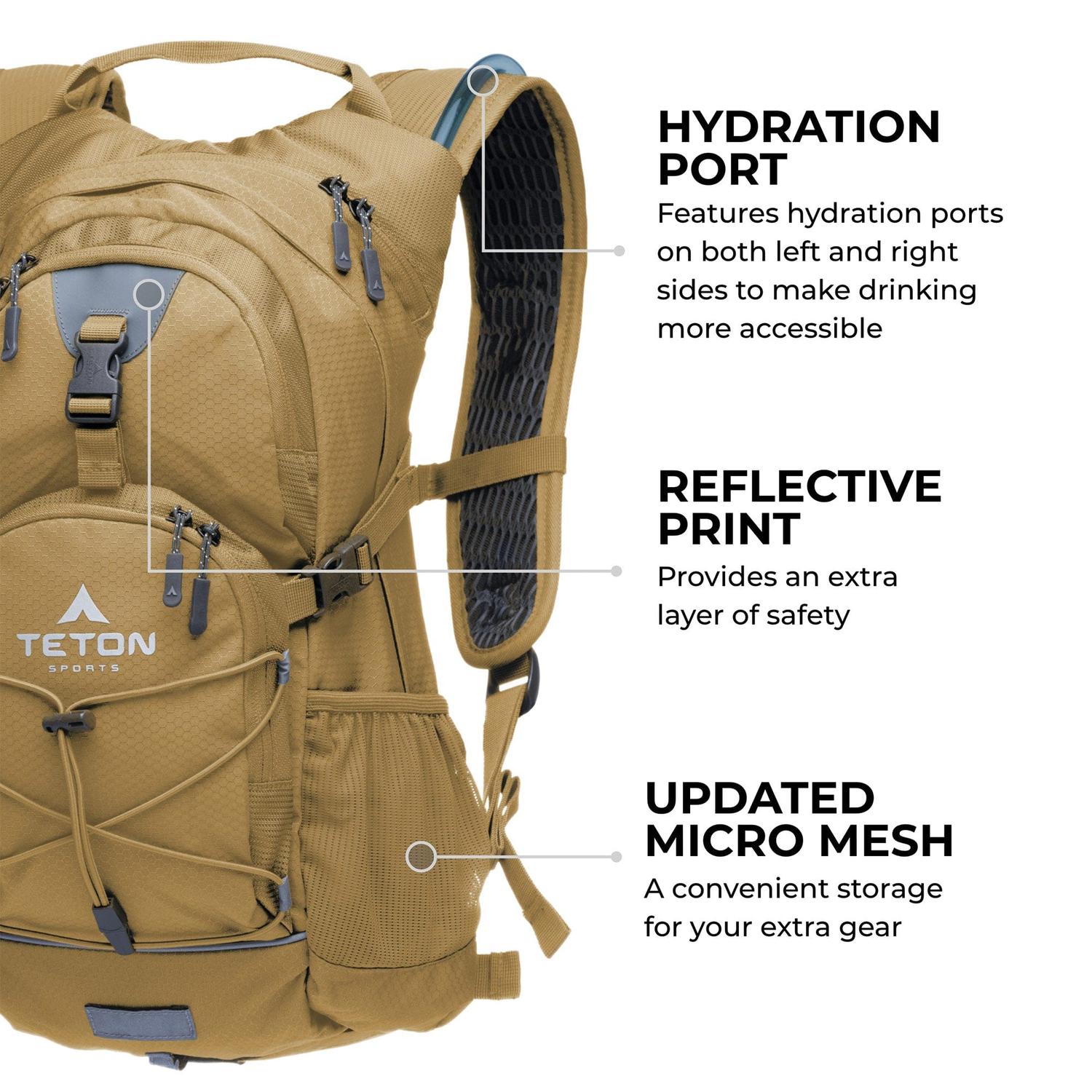 Mochila de Hidratación Oasis 22L con Bolsa de Agua de 3L TETON - Estaca Outdoors