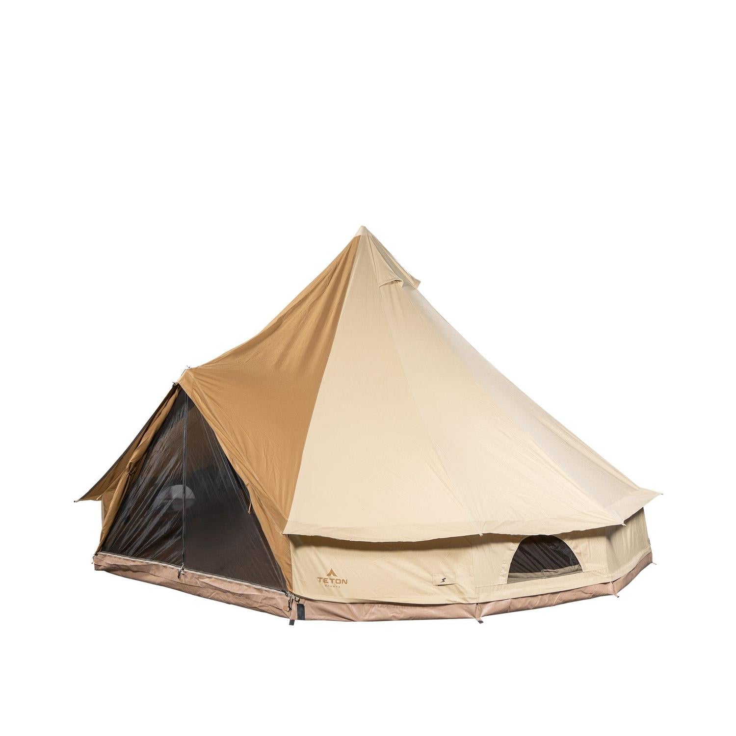 Tipi Carpa de Lona de Algodón Para 8 Personas SIERRA Canvas 16" (4.8m Diámetro) 4 Estaciones TETON - Estaca Outdoors