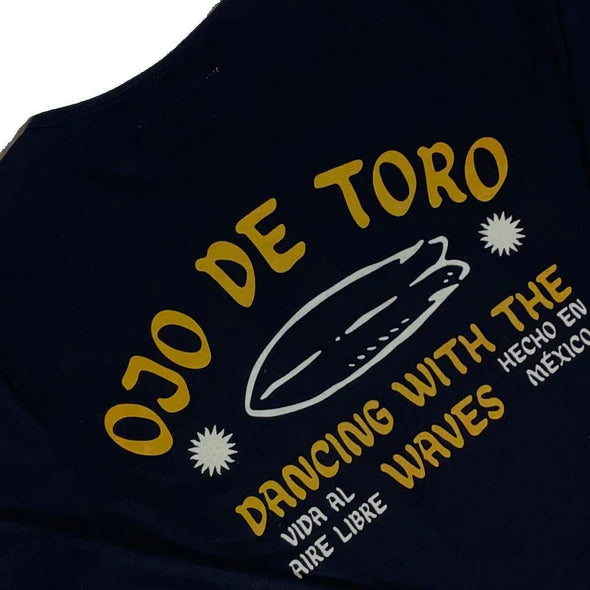 Playera Dancing With The Waves Tee | Azul Marino Manga Larga Ojo de Toro - Estaca Outdoors