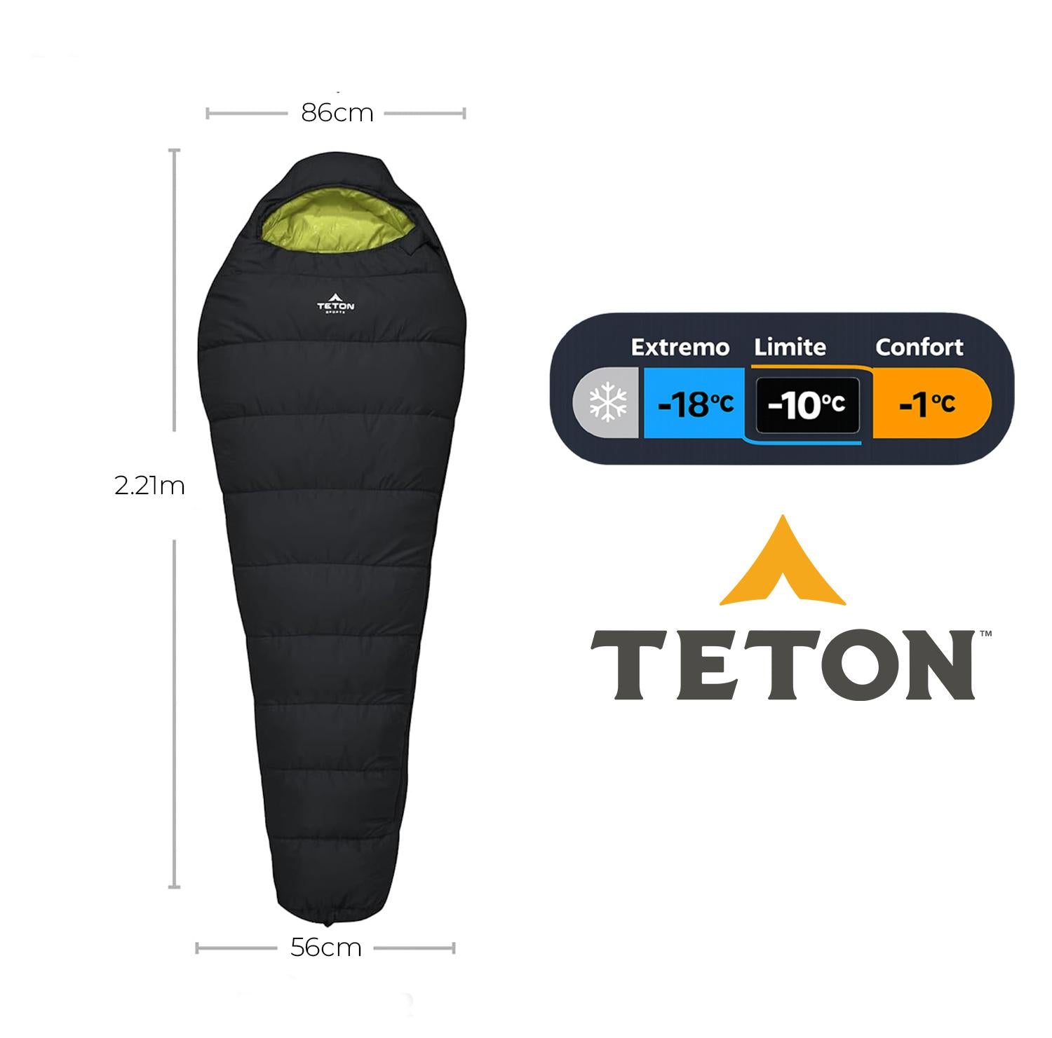 Sleeping Tipo Momia LEEF 0°F (-18°C) TETON - Estaca Outdoors