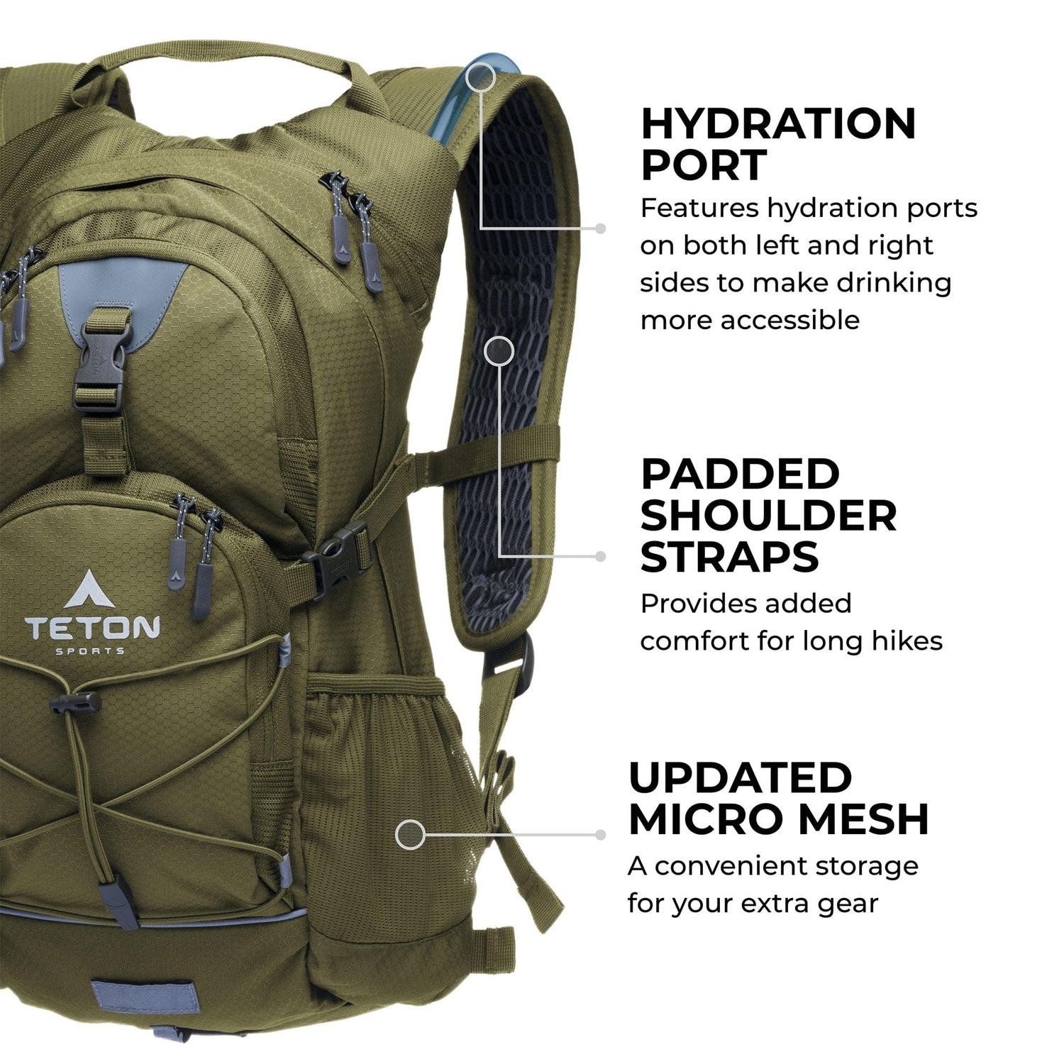 Mochila de Ataque Oasis 18L con Bolsa de Agua de 2L TETON - Estaca Outdoors
