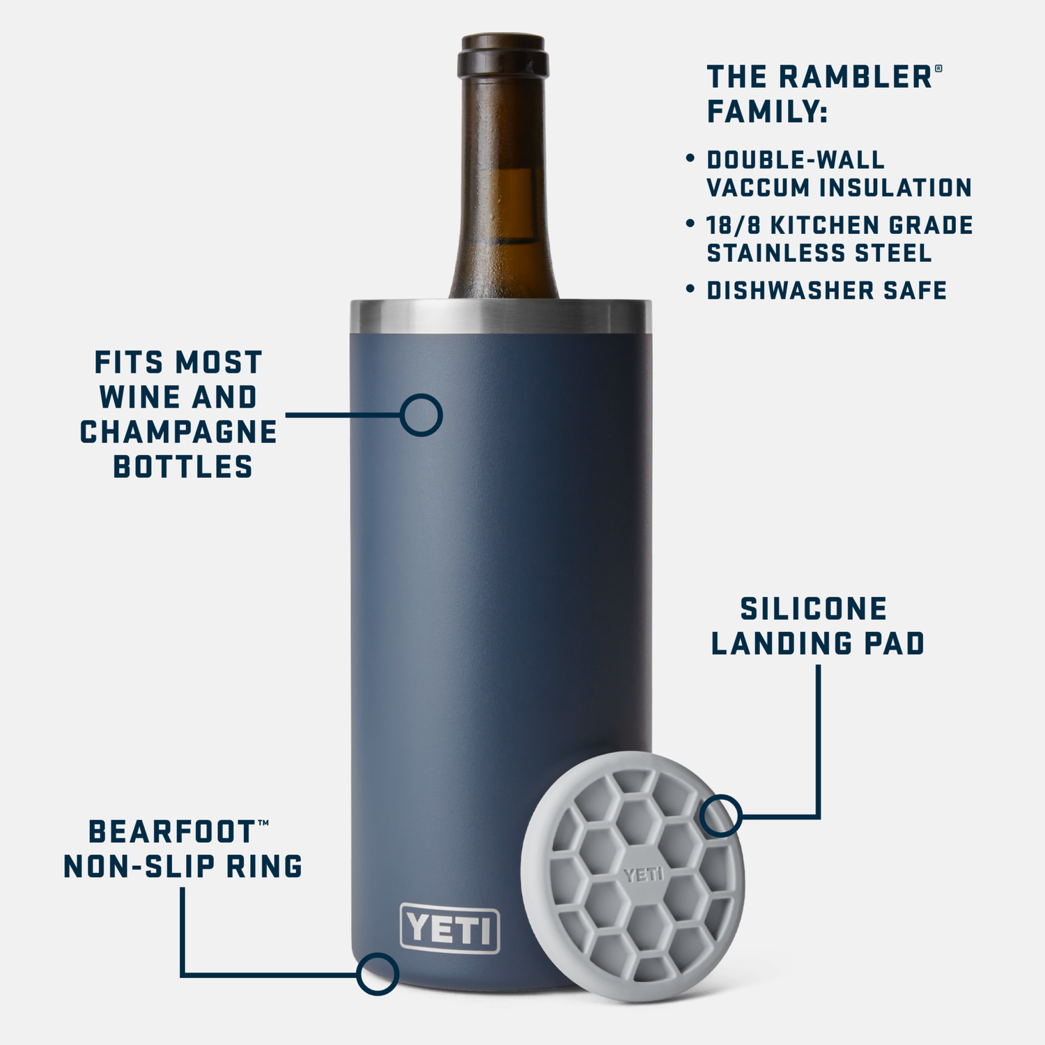 Enfriador de Botella Vino Rambler™ YETI - Estaca Outdoors