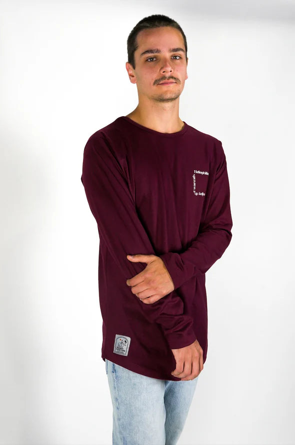 Playera Heliophilia Tee | Merlot Manga Larga Ojo de Toro - Estaca Outdoors