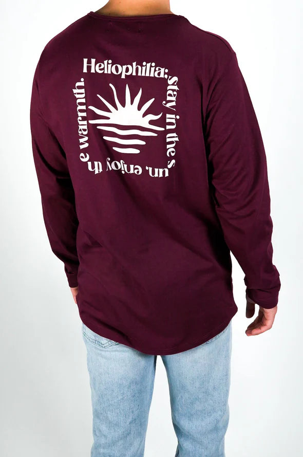 Playera Heliophilia Tee | Merlot Manga Larga Ojo de Toro - Estaca Outdoors